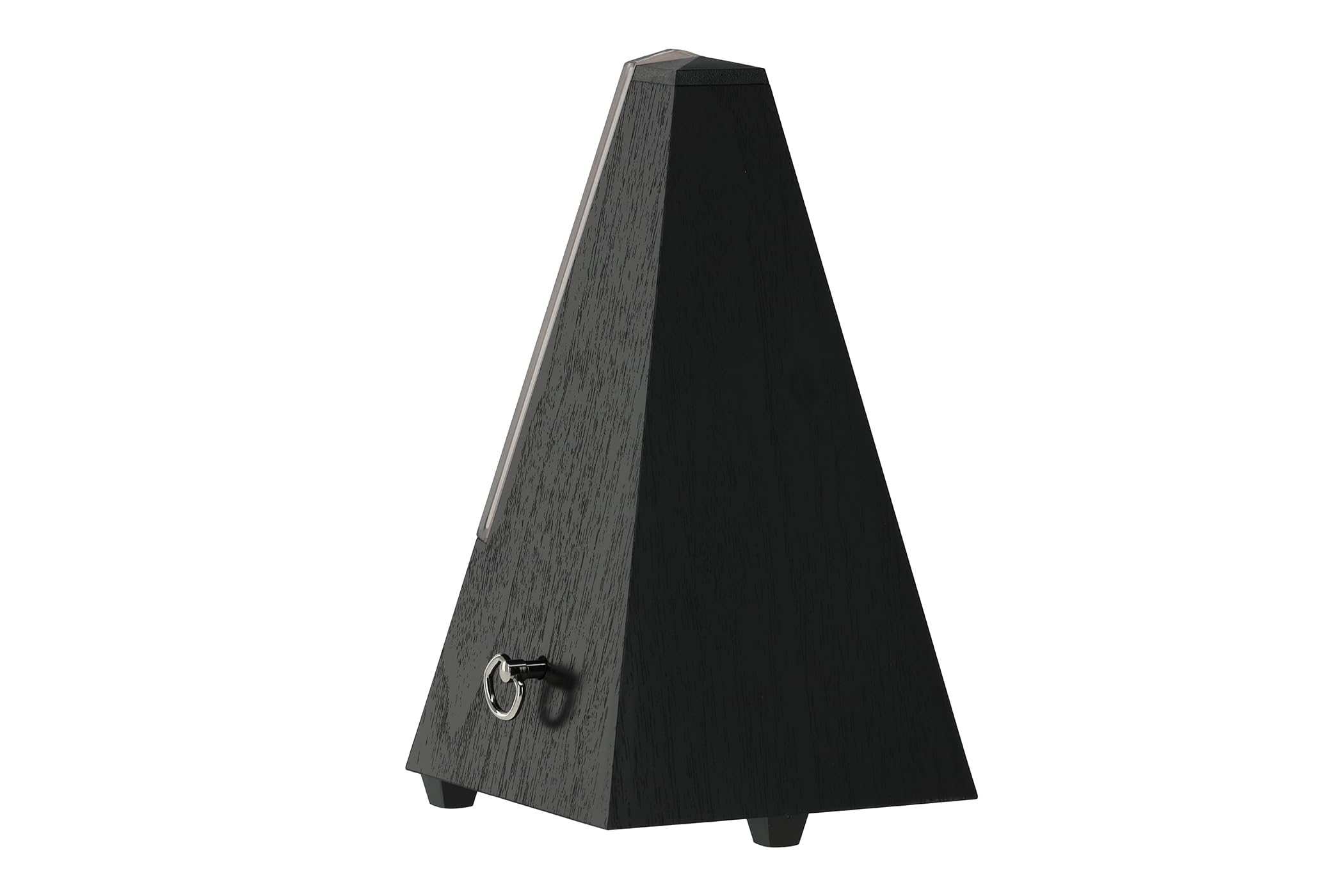 Wittner Metronomo Taktell forma piramidale Sistema Maelzel Serie 800K - Custodia in plastica - Senza campana - Con coperchio in plexiglass - Nero - Non richiede batterie - Made in Germany