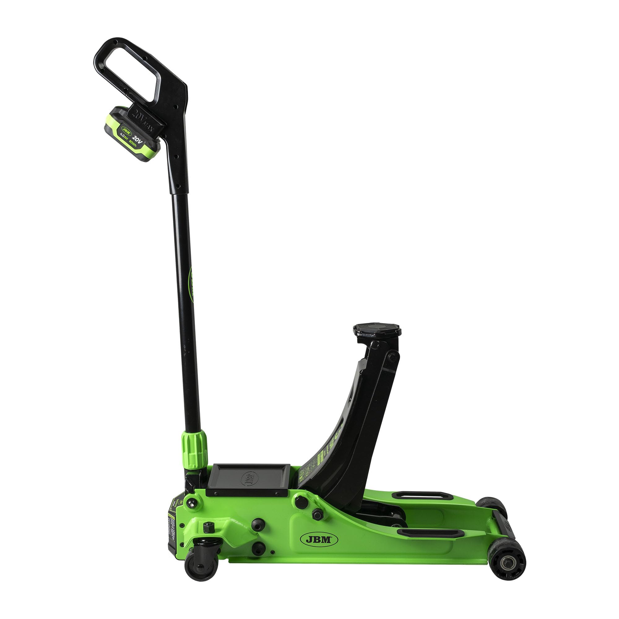 Crick Cric a Carrello idraulico 3 Tonnellate a Batteria 20V 6AH Alzata 85-508 mm Cric Elettrico Professionale Perfetto per officine, gommisti e uso professionale