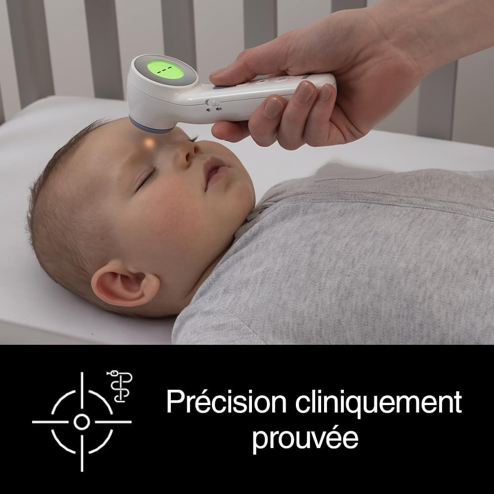 Braun Sensian 7 Thermomètre frontal sans contact | Technologie Age Precision | 3-en-1 |Écran numérique avec code couleur | Convient aux bébés et aux enfants | Marque #1 auprès des médecins(1) | BNT400