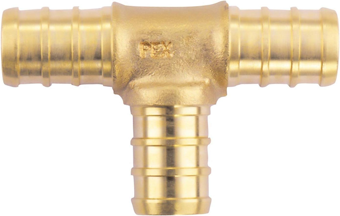 Litorange 18 PCS 1/2 inch T PEX Tee(4PCS) & 90 Degree Elbow(6PCS) & Straight Coupling 1/2" (8PCS) Lead-Free Brass Barb Crimp Pipe Fitting/Fittings