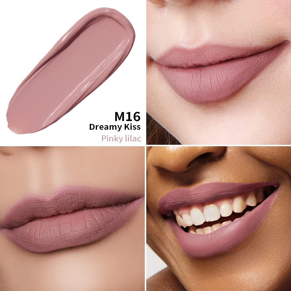 Oulac Matte Liquid Pink Lipstick for Women Pink Nude Long Lasting Lip Stain - Image 3
