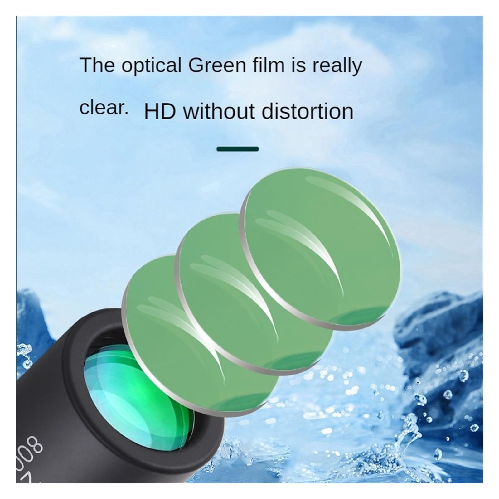 Telescopio monocular HD de 2000 x 25 pulgadas, mini teléfono móvil portátil con soporte, compatible con telescopios de observación de aves de camping