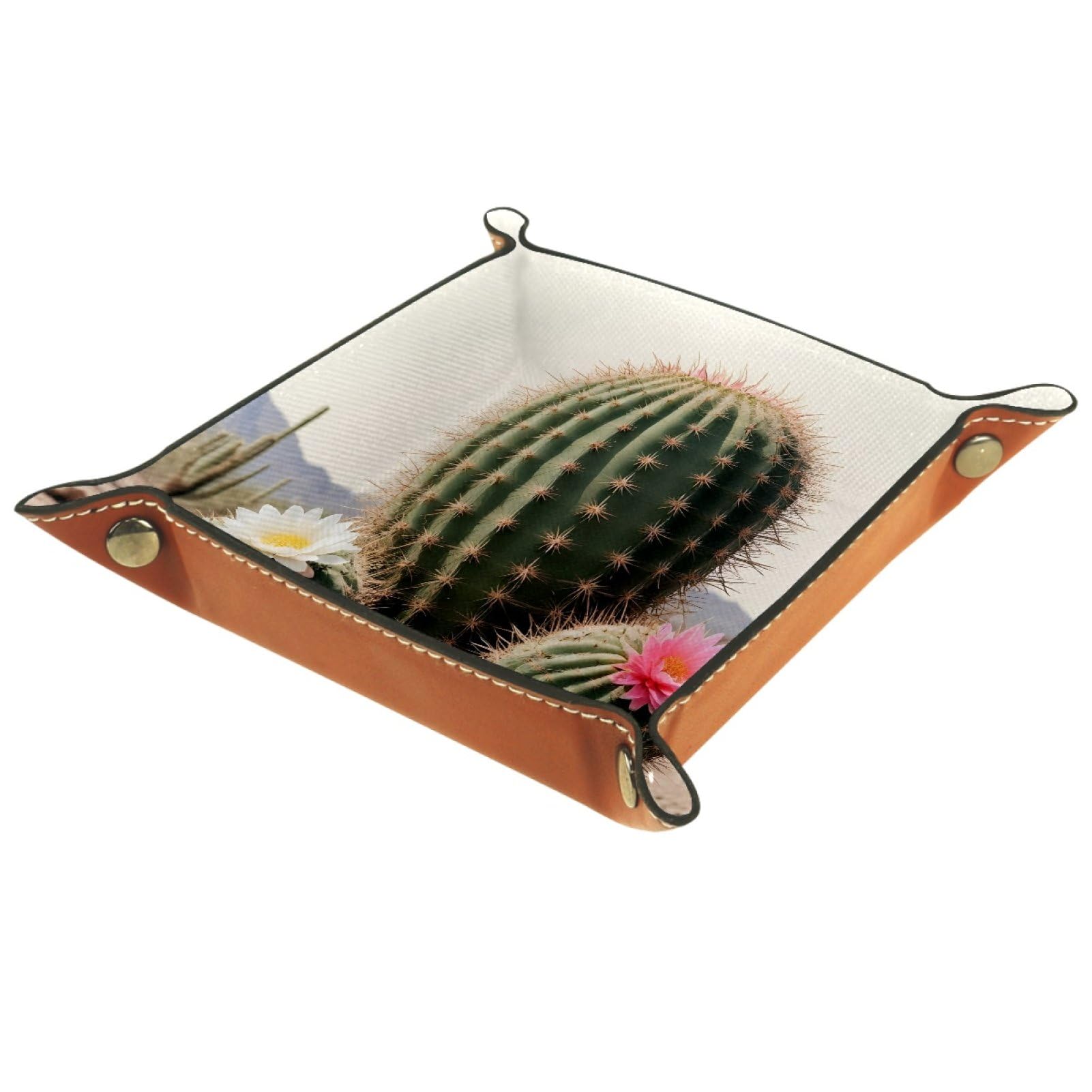 VAPOKF Cactus Dice Tray, Folding Microfiber Leather Dice Holder for Dungeons and Dragons RPG Dice Gaming D&D and Other Table Games