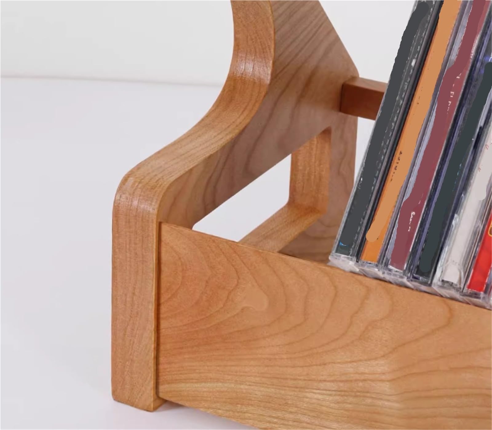Porta Dischi Vinile Porta CD In Legno, Organizer Da Scrivania, Dischi For Collezioni Di Film E Videogiochi Soggiorno Studio(Natural)