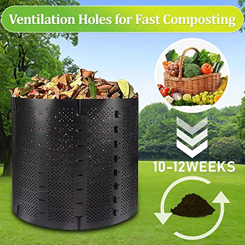 Yuewo 220 Gallon Compost Bin Outdoor Expandable Outdoor Composter For Leaves, Grass, Coffee Grounds, Kitchen Waste, Trees And Dead Shrubs #TOP2