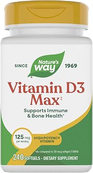 Natures Way Vitamin D3 5000 Iu, 240 CT