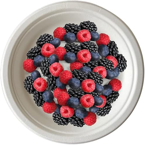 Miniatura 5 de Cuencos blancos grandes 100% compostables 32 onzas, 100 unidades Cuencos desechables a granel resistentes  Cuencos reciclables ecológicos