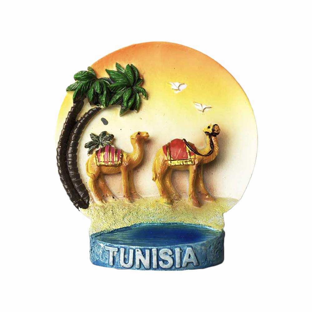 Wedarego Tunisia 3D Camels Refrigerator Magnet Resin Travel Souvenirs,Handmade Home & Kitchen Decoration Fridge Magnet Collection Gift