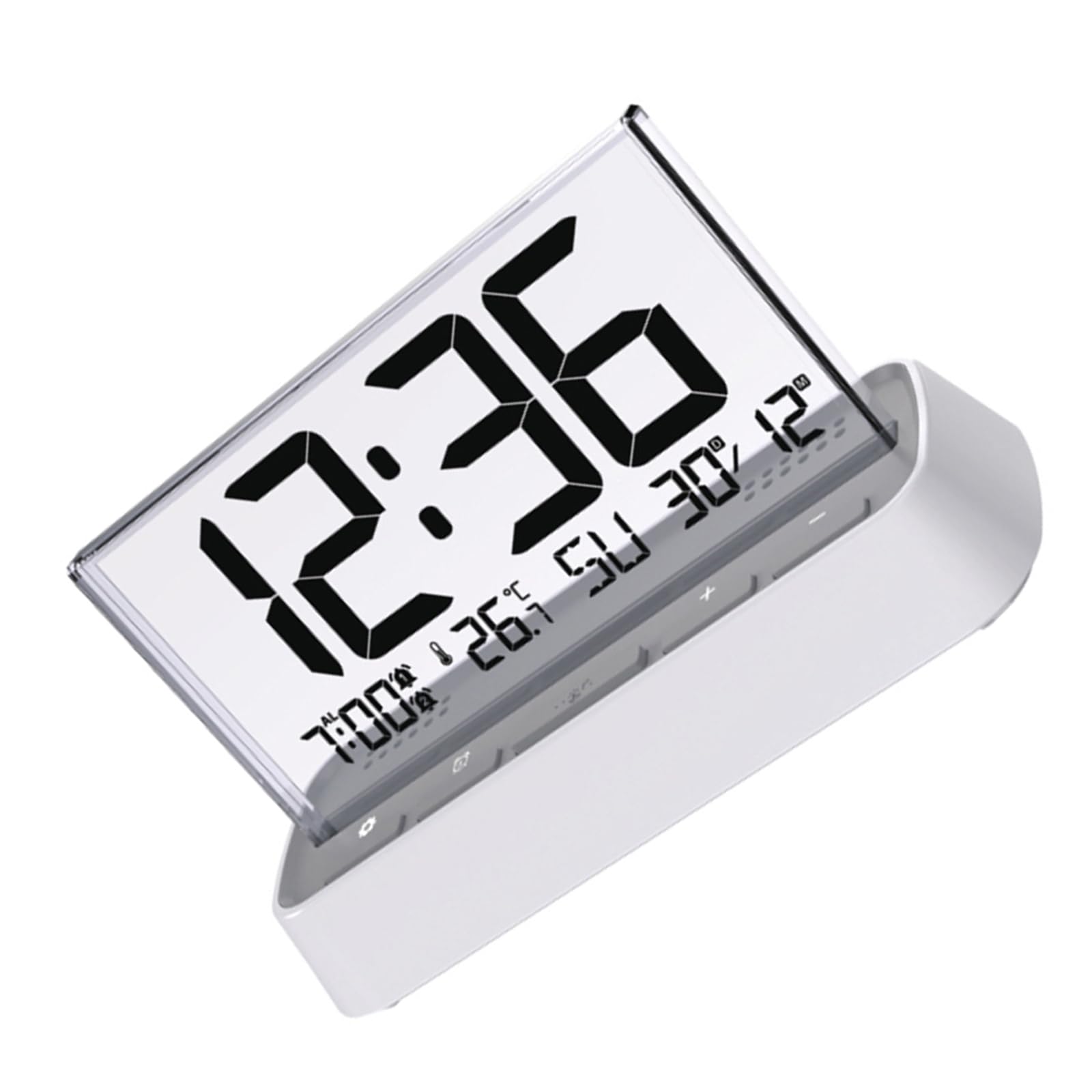 Reloj digital para oficina con monitor de temperatura interior y calendario