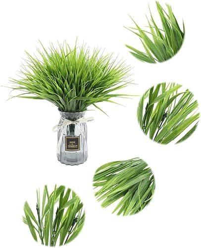 Miniatura 2 de Plantas artificiales para exteriores, hierba falsa de mono con flores para maceta, jardín, terraza, decoración para ventana, jardín, oficina, patio,