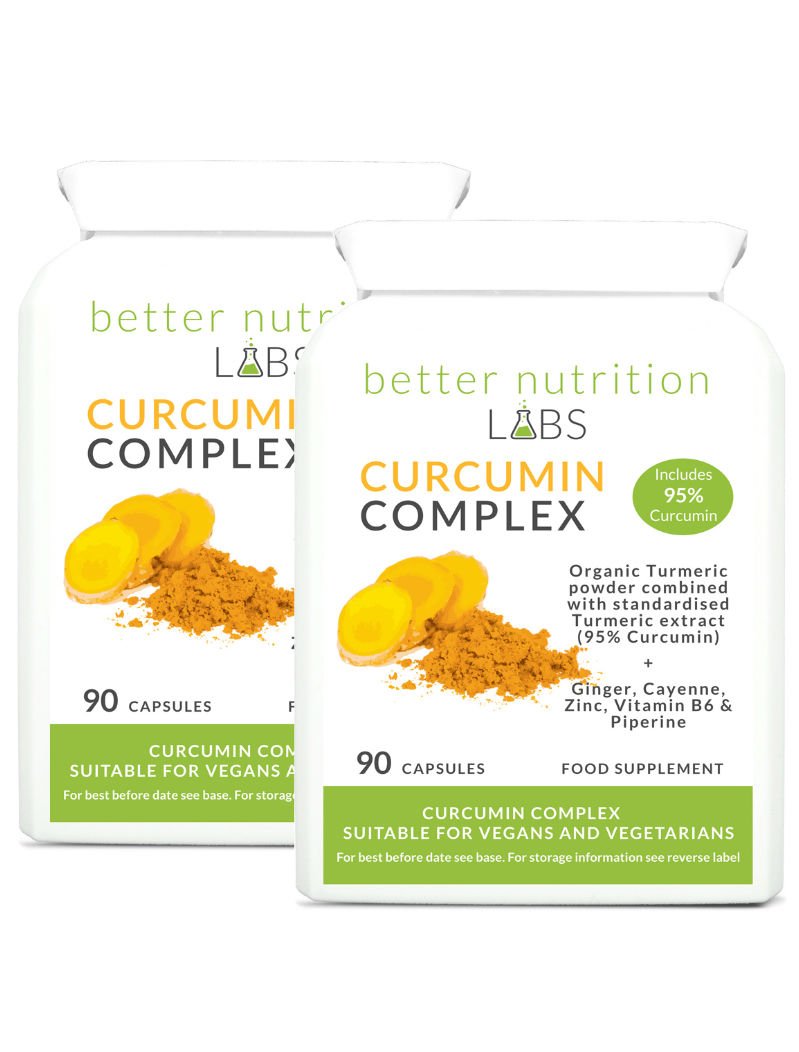 Curcumin Complex 2 Month Supply by Better Nutrition Labs - Features Pure Organic Turmeric and standardised Curcumin (95% curcuminoids) Extract for Optimum Results