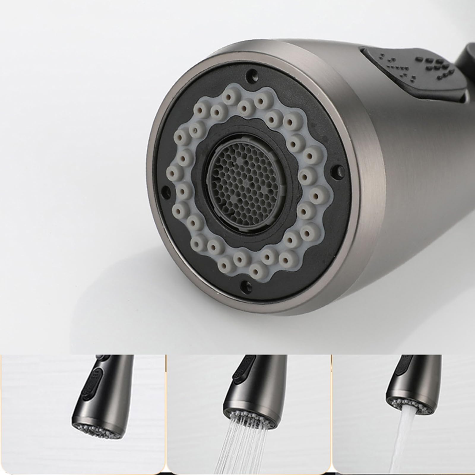 XJTNLB Sensor Grifo Fregadero Extensible Oro Cepillado