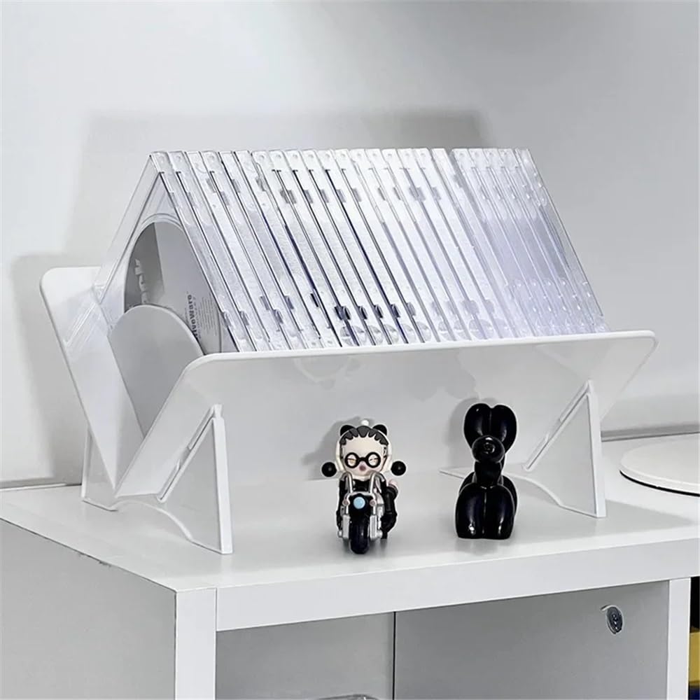 Porta dischi vinile Scaffale for dischi CD Album for Espositore for trasparente Portadischi(Transparent)