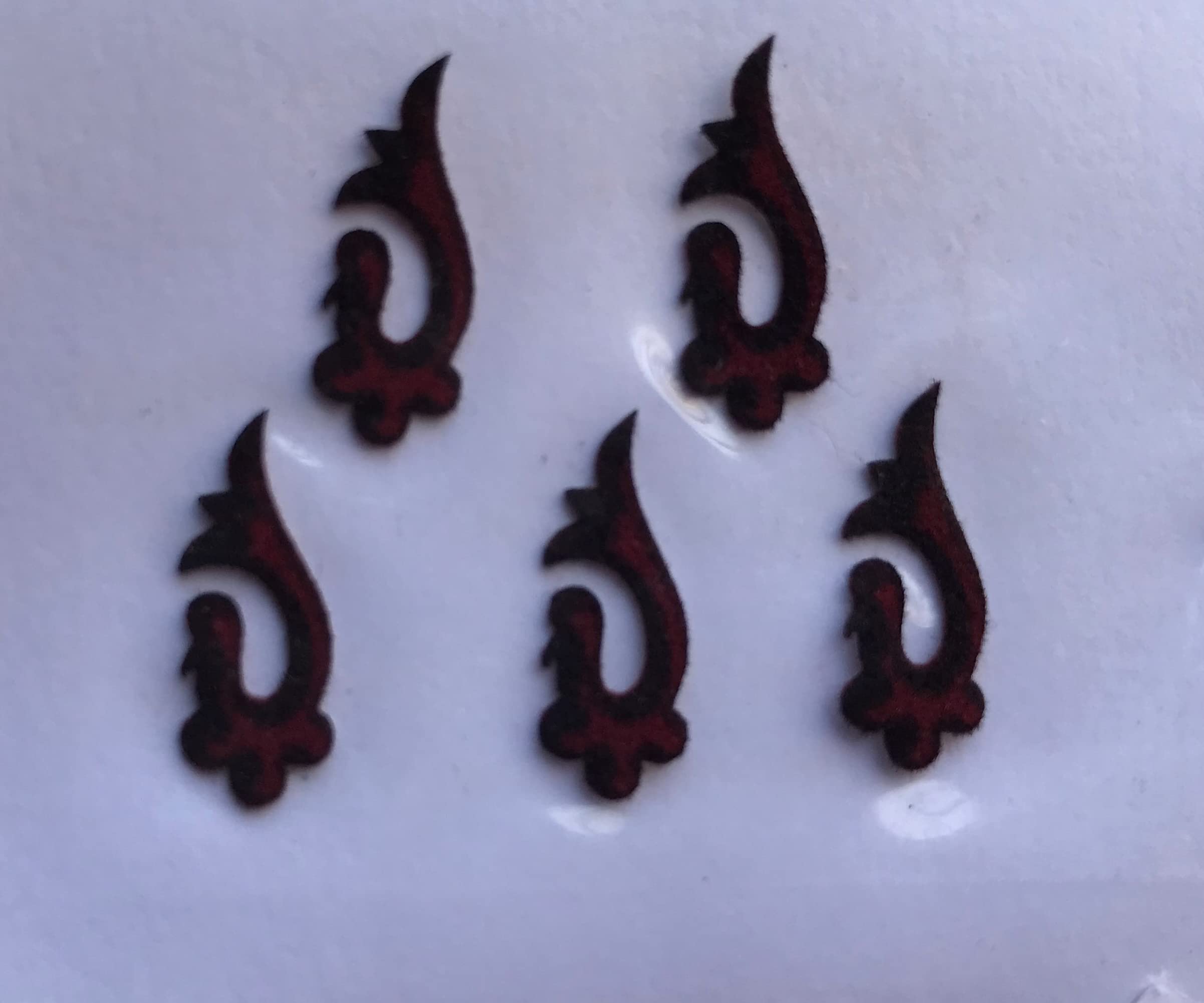 Kalpana Sticker Bindi Mayur Peacock Maroon Color (Pack of 12)(Size-1)-picture-25