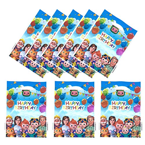 30 Packs cocomelon gift bags Cute Party Gift Bags cocomelon Gift Bags cocomelon Party Supplies Birthday Decoration Gift Bags Well for Girls or Boys and Baby Shower.