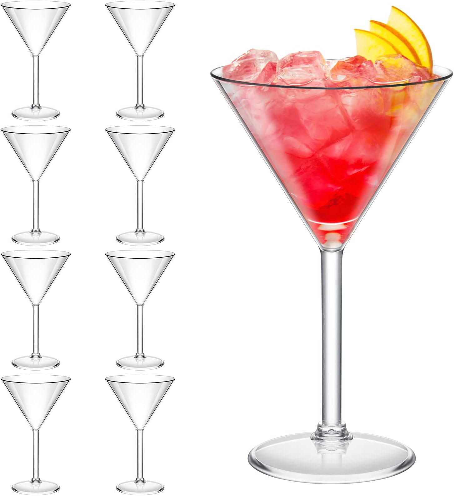 50 Pcs Champagne Glasses 5 oz Unbreakable Plastic Martini