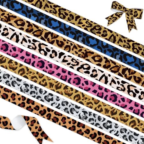 Amazon.com: YKW 8 Pack Leopard Print Ribbon, 3/8 Inch x 3 Yards Each ...