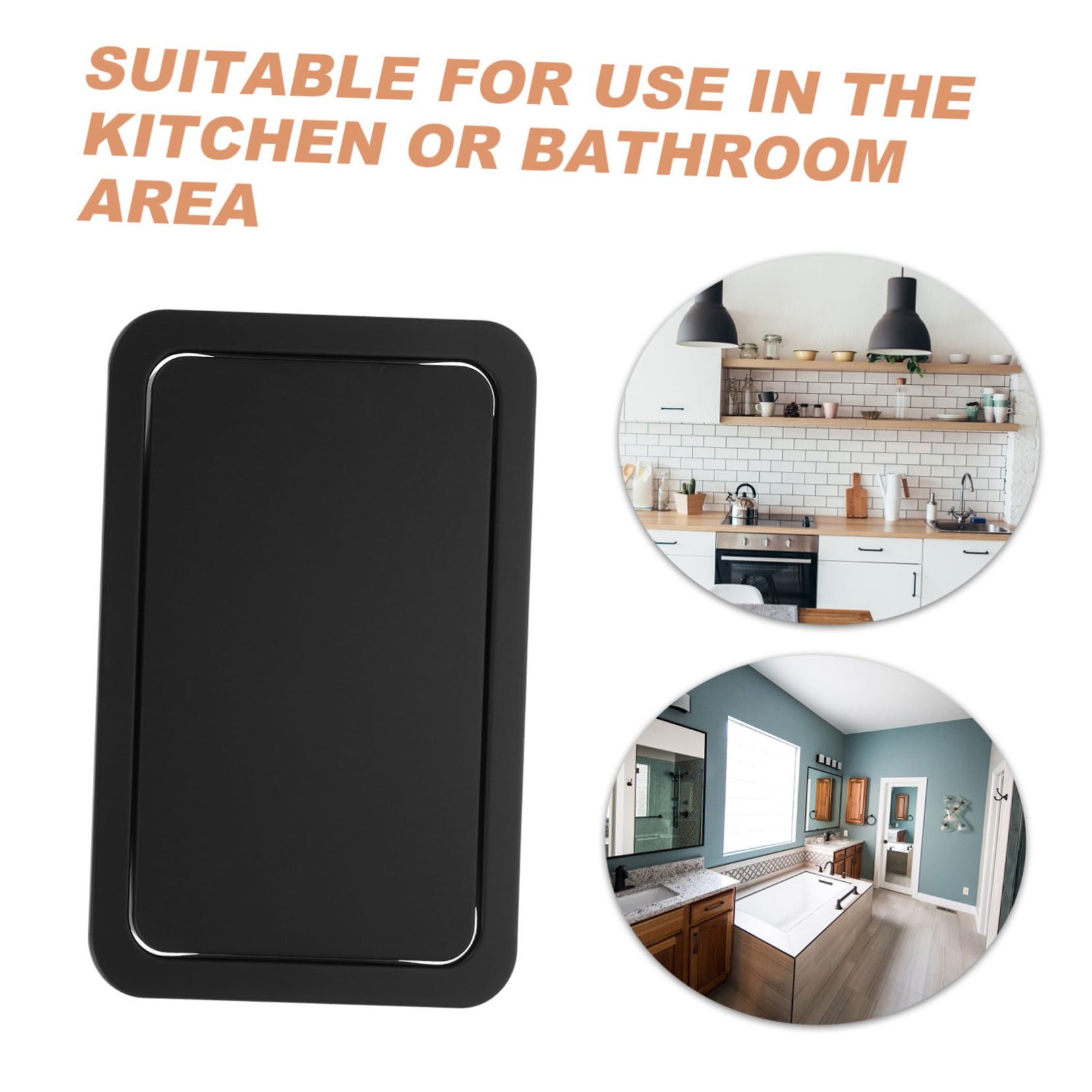 Kichvoe Tapa Abatible Resistente y Funcional de Acero Inoxidable Negra para y para Cubo de Basura de Encimera Adecuado para Cocinas en Hoteles y Restaurantes Cocinas Hoteles Restaurantes