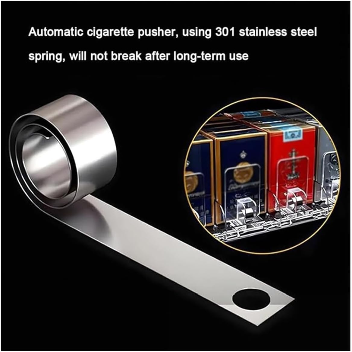 Acrylic Wall-Mounted Cigarette Display Rack, Automatic Pushers & Countertop Holder, Rectangular Design for Stores, 43x16x51.5cm - Ideal for Retail Spaces