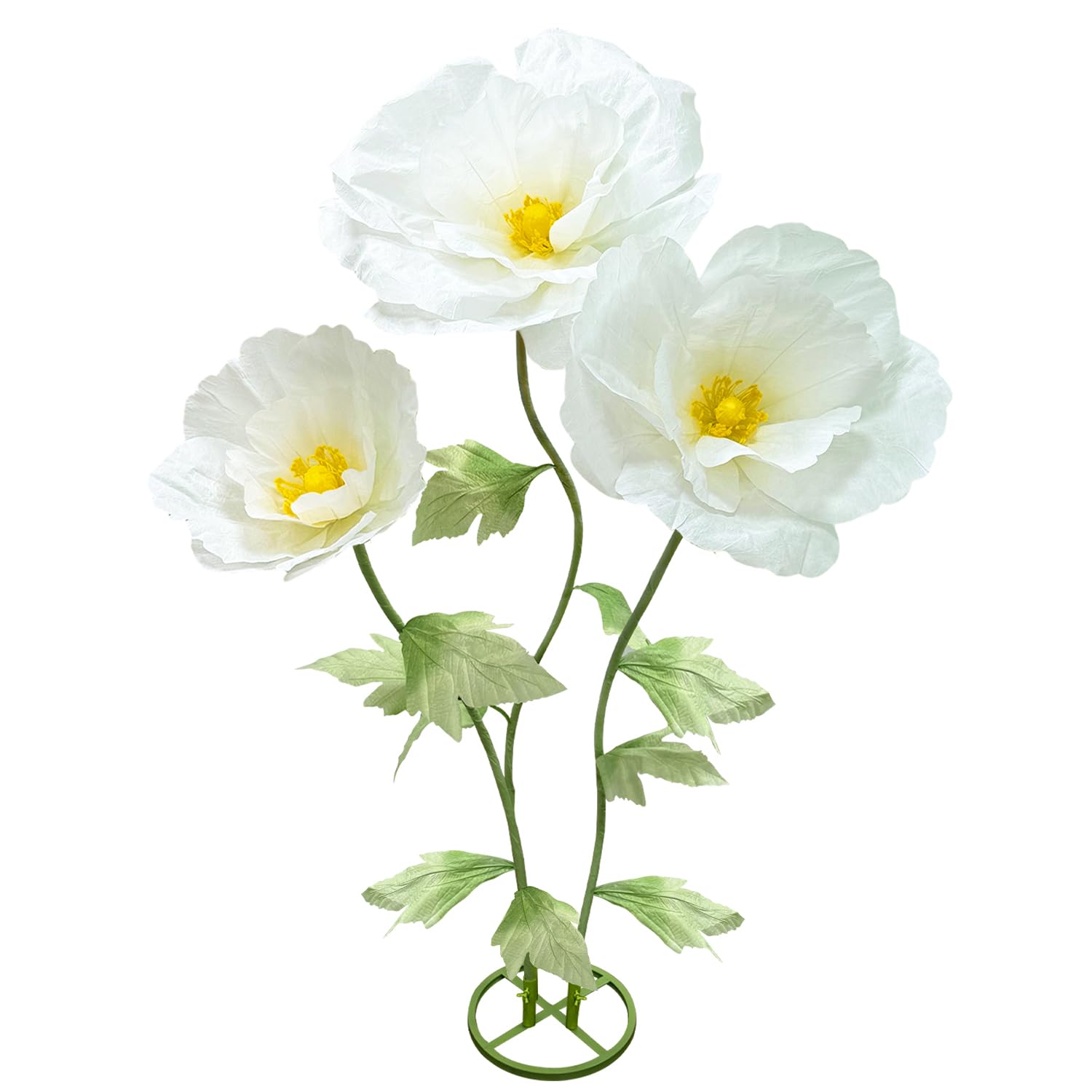 Large Artificial Paper Flowers Decoration, Giant Flower Wedding Holiday Party Anniversaries Bridal Showers Banquet Reception Ceremony Church Big Floral Decor Shop Window Display Creative Gift, White