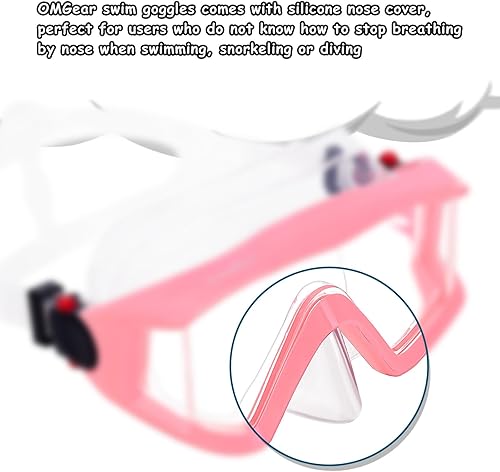 Miniatura 6 de OMGear Gafas de natación, máscara de esnórquel, máscara de buceo, gafas antivaho de triple lente, equipo de esnórquel para adultos, jóvenes, gafas