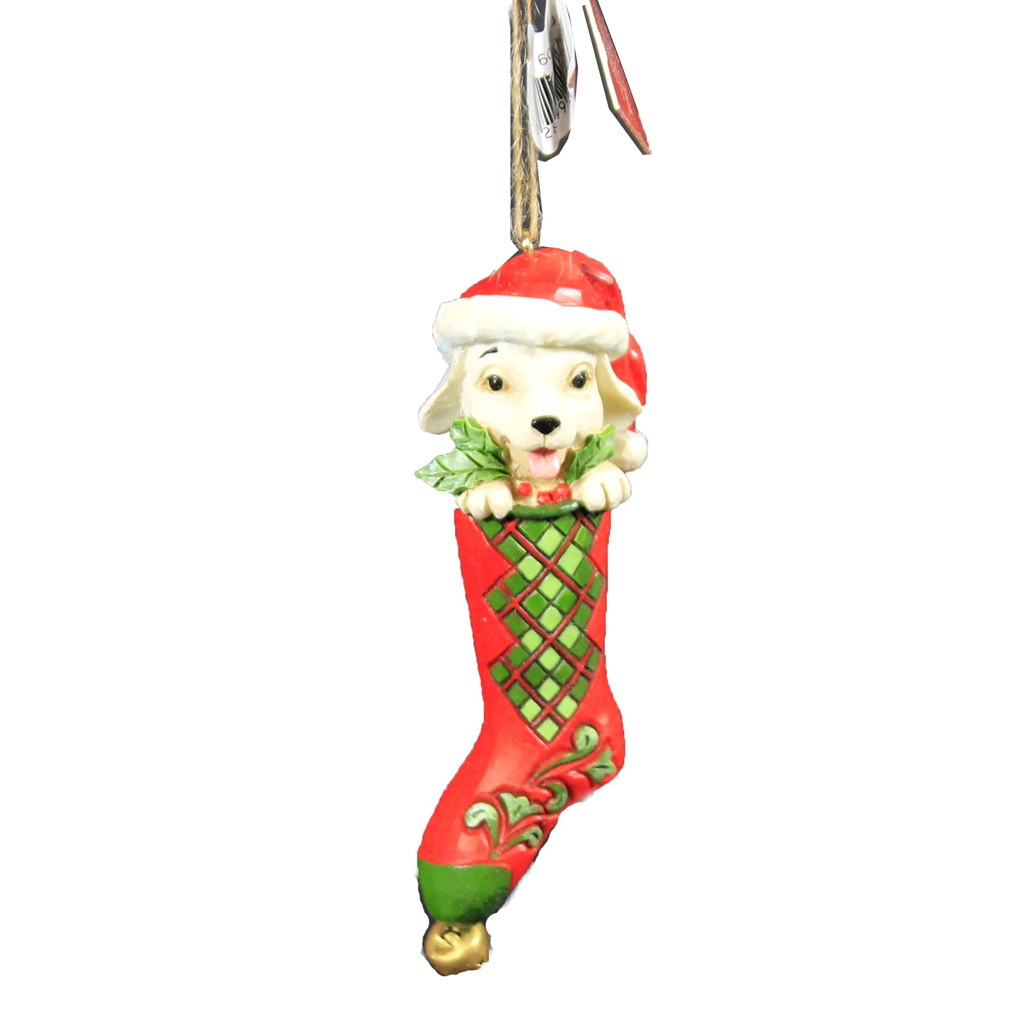 Décoration Chien dans Une Chaussette Enesco Jim Shore en résine sculptée