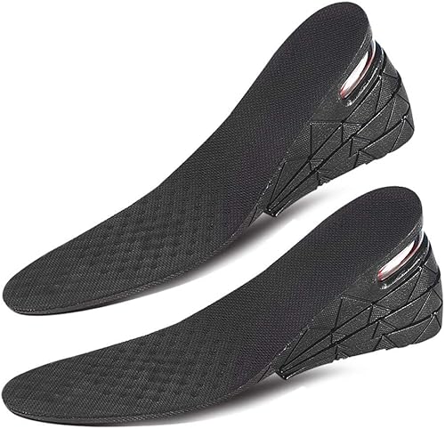 Miniatura 9 de Plantilla de aumento de altura, kit de elevación ajustable de 4 capas de 1.2 a 3.3 pulgadas con cojín de aire en el talón para hombres y mujeres