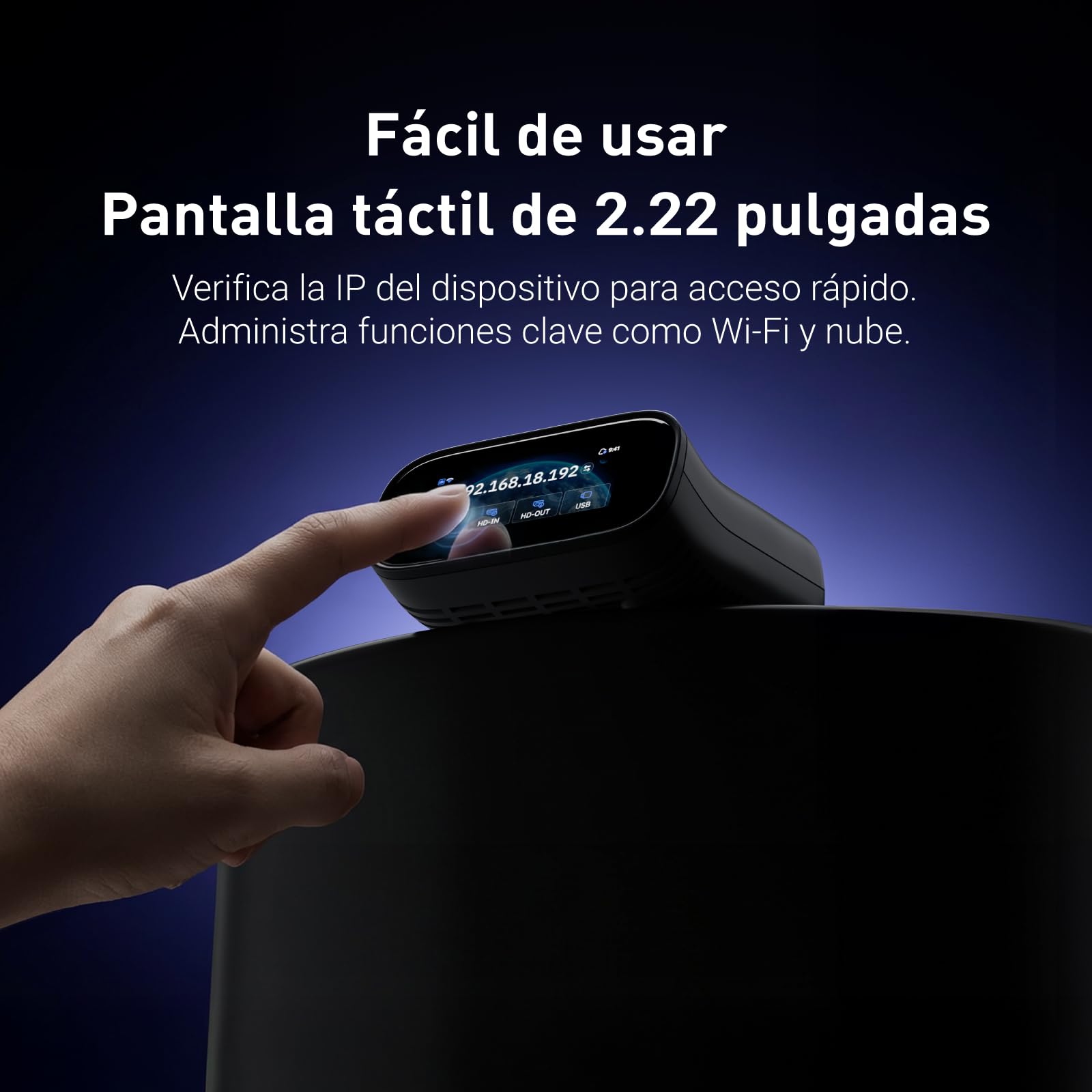 GL.iNet Comet Pro (GL-RM10) KVM remoto a través de Wi-Fi, Wi-Fi 6 de doble banda, paso 4K a 30FPS, pantalla táctil, eMMC de 32 GB, soporte a escala, acceso remoto para recuperación de desastres