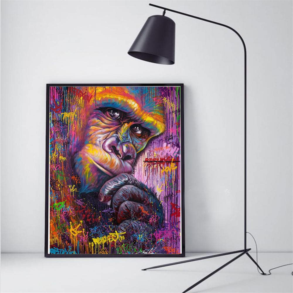 Diamond Painting Singe De Musique Drôle Peinture Diamant 5d Complet Diamond Painting Diamant Painting Broderie Diamant Kit Complet Canevas Diamant Kit Complet Perle Diamant Round Drill 40x40cm