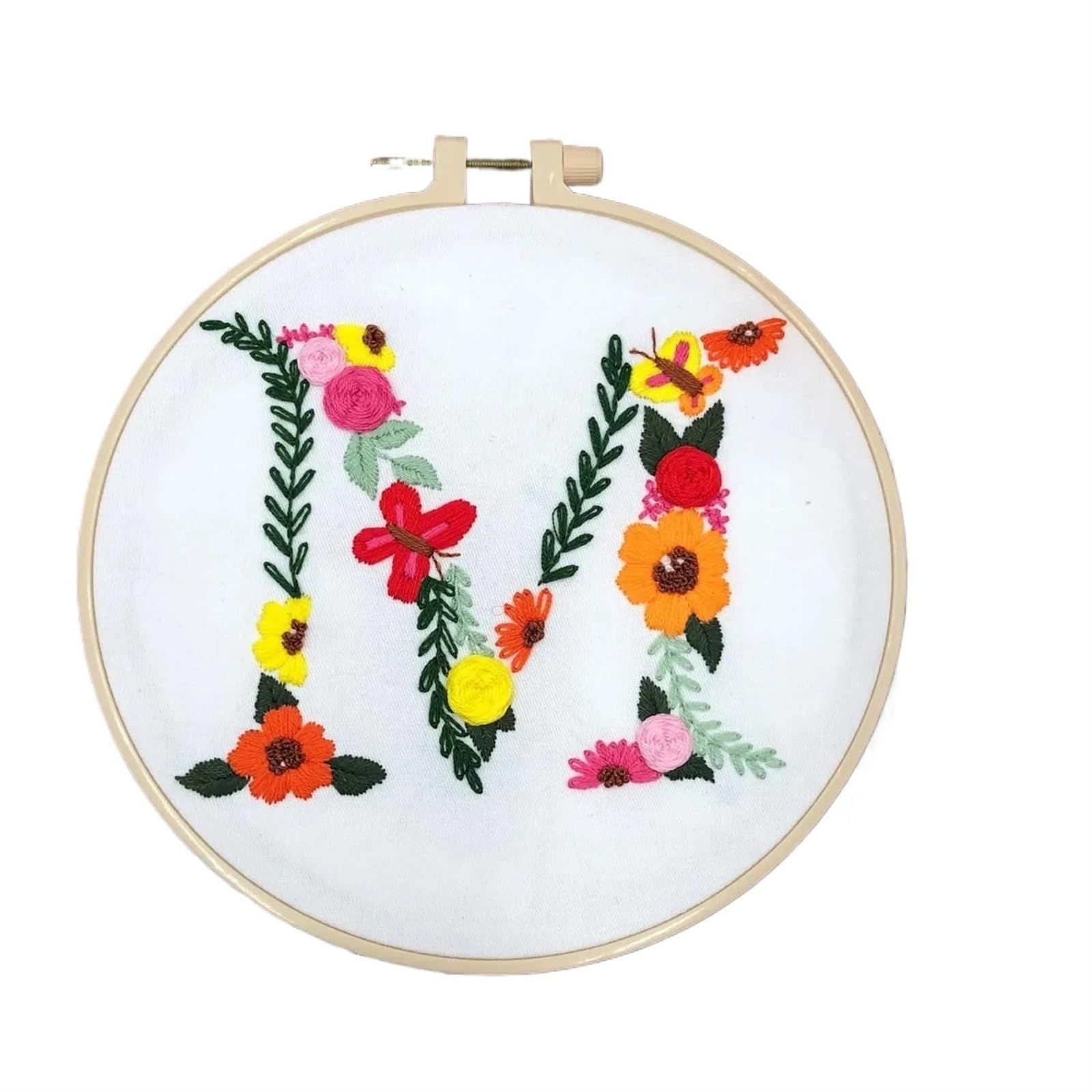 haft, Zestaw do haftowania, 26 angielskich liter haftu krzyżykowego Kwiaty roślinny startowy(Color M)