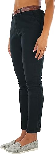 Miniatura 6 de ToBeInStyle Pantalones hasta el tobillo Bengaline con cinturón para mujer