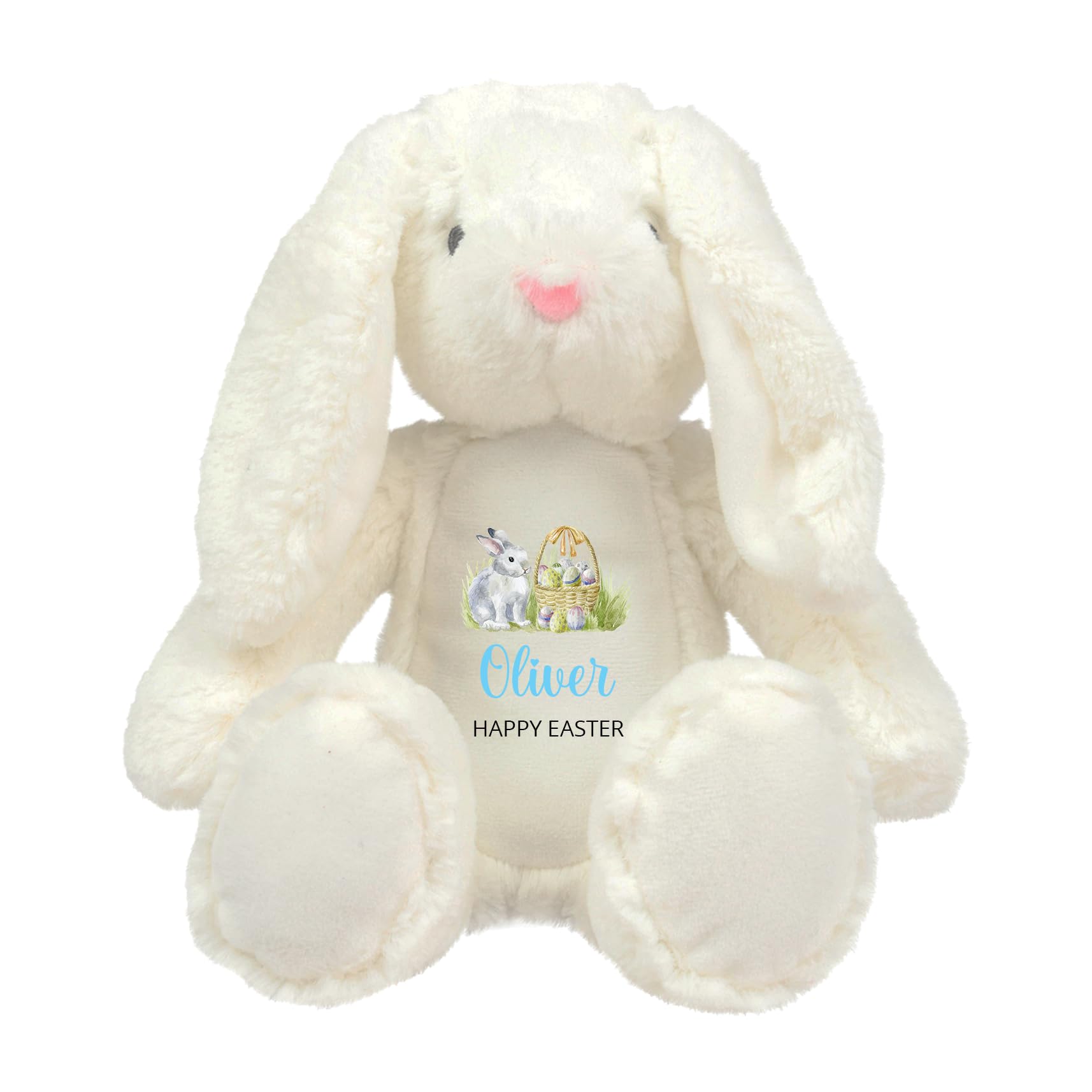 Personalised Easter Bunny Soft Toy with Name - Happy Easter or My First Easter