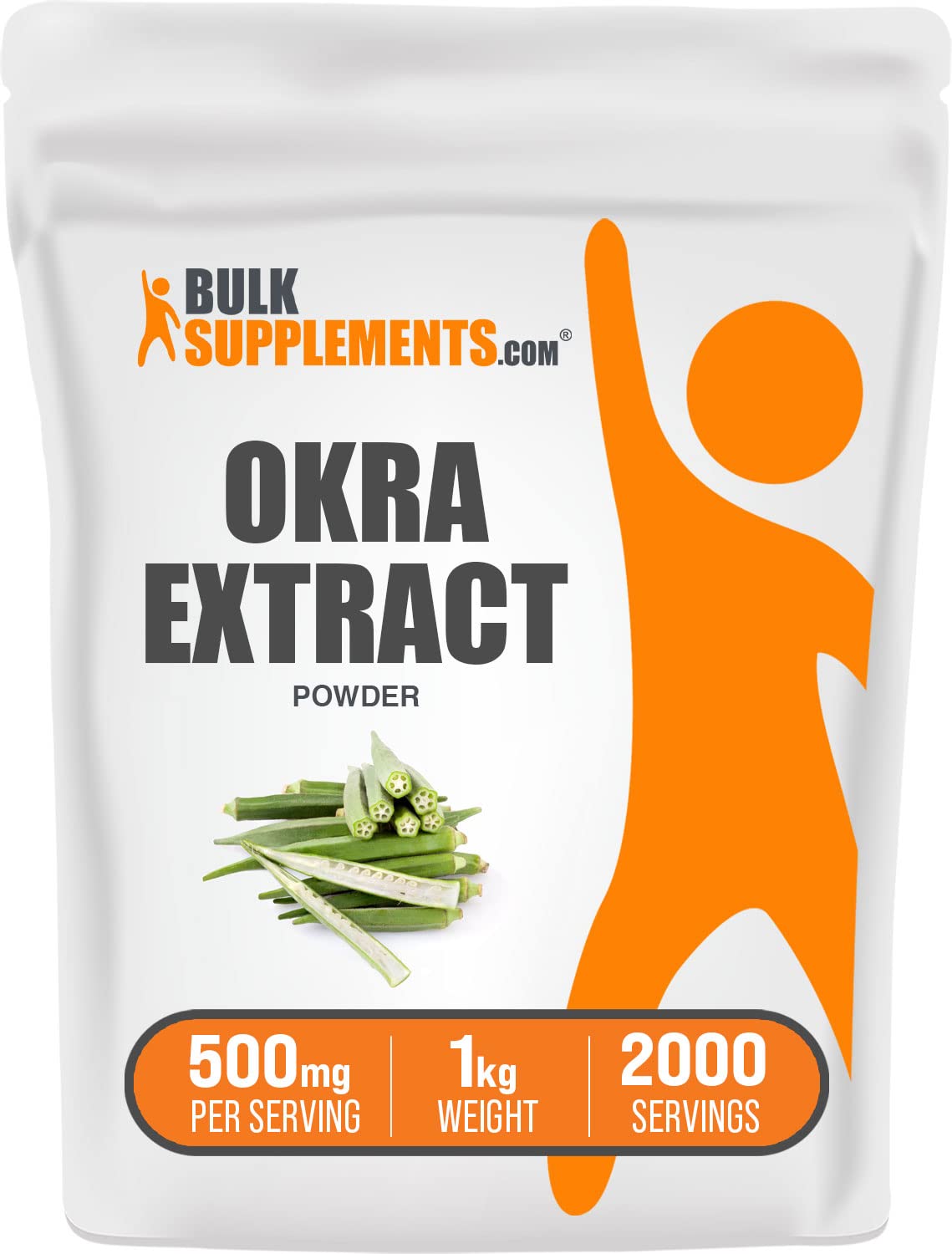 BulkSupplementscom Okra Extract Powder - Digestion Supplement - Bowel Movement Supplements (1 Kilogram - 2.2 lbs)