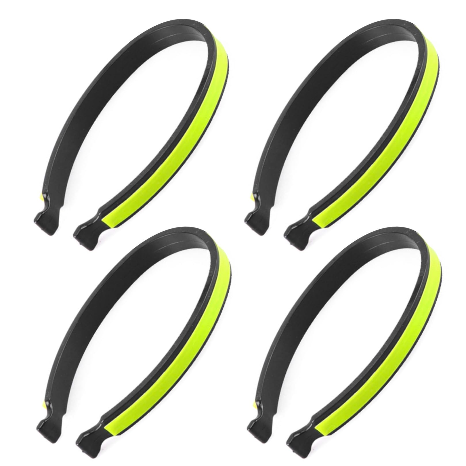 BinXiaoQin Hosenklammer Fahrrad Hosenklammer Clip,für Hosenschutz Fahrrad Hosenclip Reflektoren,Beine Elastische Reflektorband Fahrrad Fahrradklammer,Hosenbein Hosenband Fahrrad (2 Paar grüne)