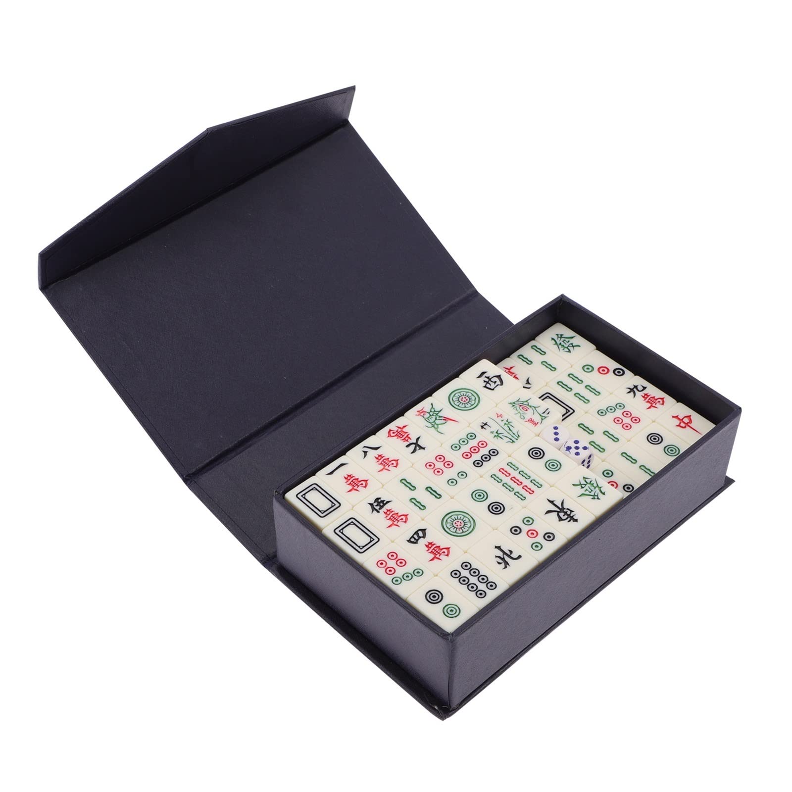 1 Juego de Juego de Mahjong Chino, Juego de Mahjong portátil for Viajes, Camping (Color : Colorful)