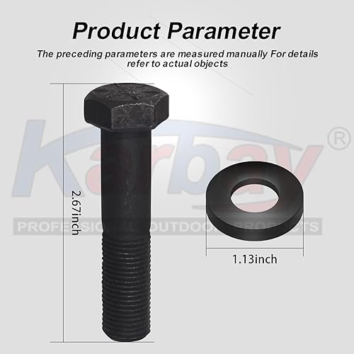 Miniatura 7 de Paquete de 6 pernos de repuesto 109-9220 3213-6 12633 de hoja compatibles con cortacésped Exmark Lazer Z AS CT XS de giro cero (12-20 x 2-14)