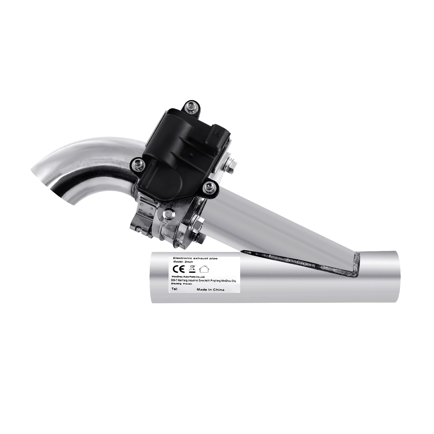 Kit de silenciador de escape eléctrico de 51mm 2" en acero inoxidable con interruptor de válvula y control remoto
