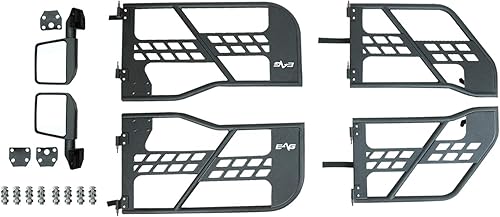 Miniatura 2 de EAG Puerta tubular Safari con espejo lateral para Wrangler JL 2018-2022 solo 4 puertas