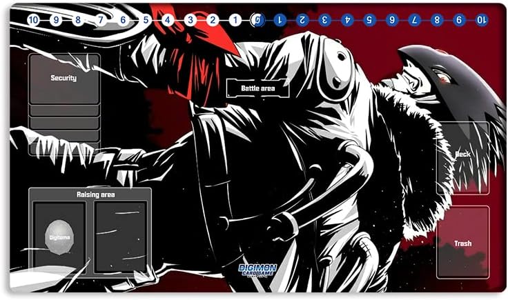 Tapete de juego Mlikemat Digimon DTCG Mat Beelzemon Duel TCG CCG OCG Tapete de juego de cartas coleccionables con zonas + bolsa gratis (ZD002-550-SM)