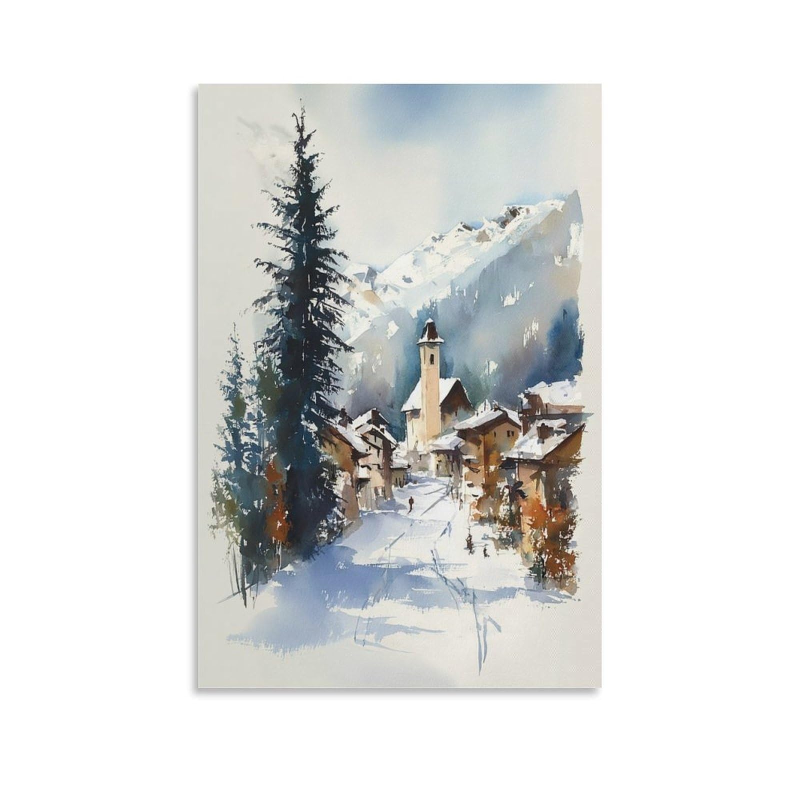 Whistler 20x30inch(50x75cm) Vintage Travel Poster Watercolor Canvas Art