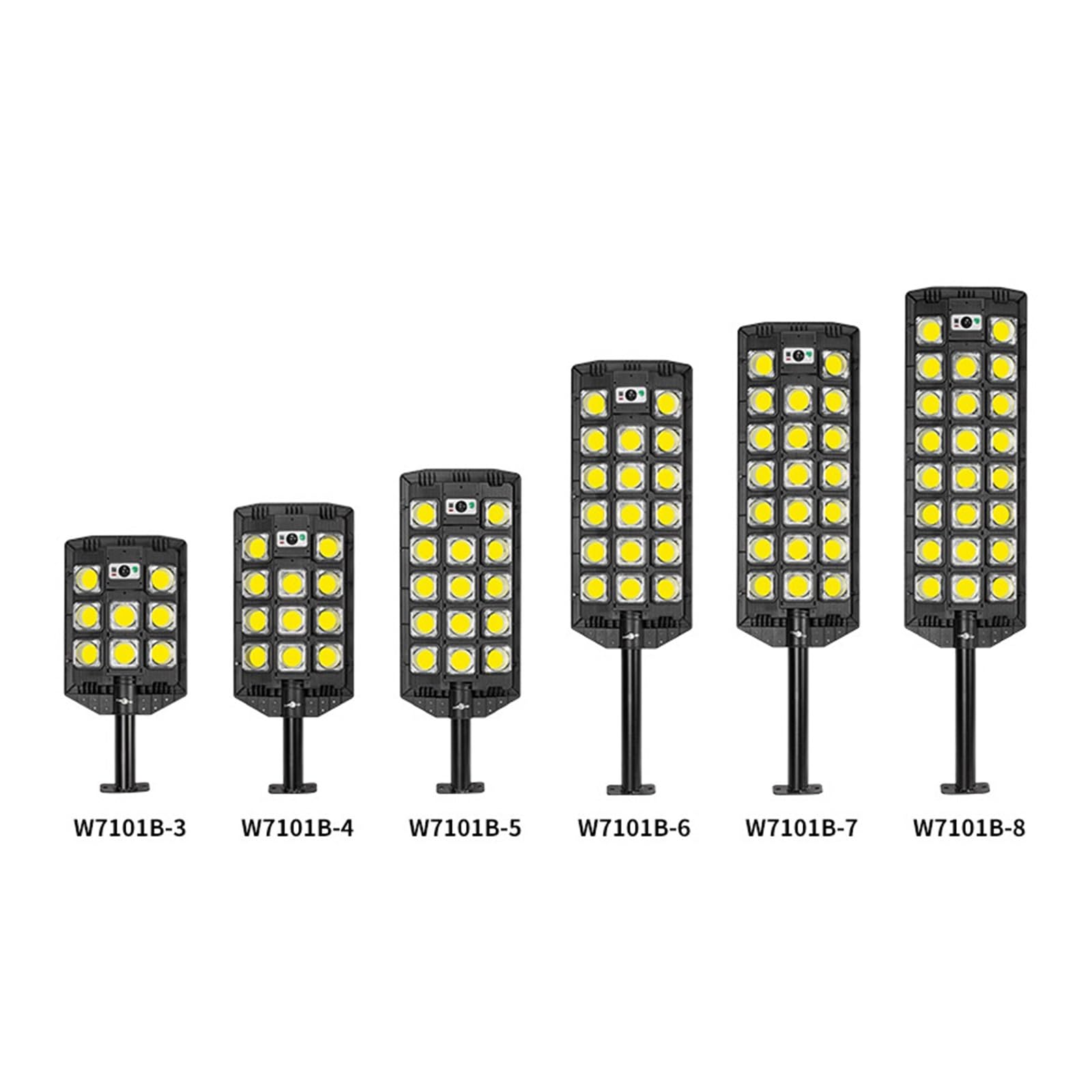 Lampy Solarne ZewnęTrzne, Lampa uliczna LED Silne światło Trzy rzędy lamp ulicznych Solar Garden Light Indukcyjna lampa uliczna Oświetlenie zewnętrzne Bardzo Szeroki KąT śWiecenia(W7101B-4)