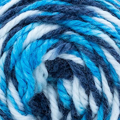 Hilo de poliéster azul oscuro para tejer crochet Lion Brand 86 3