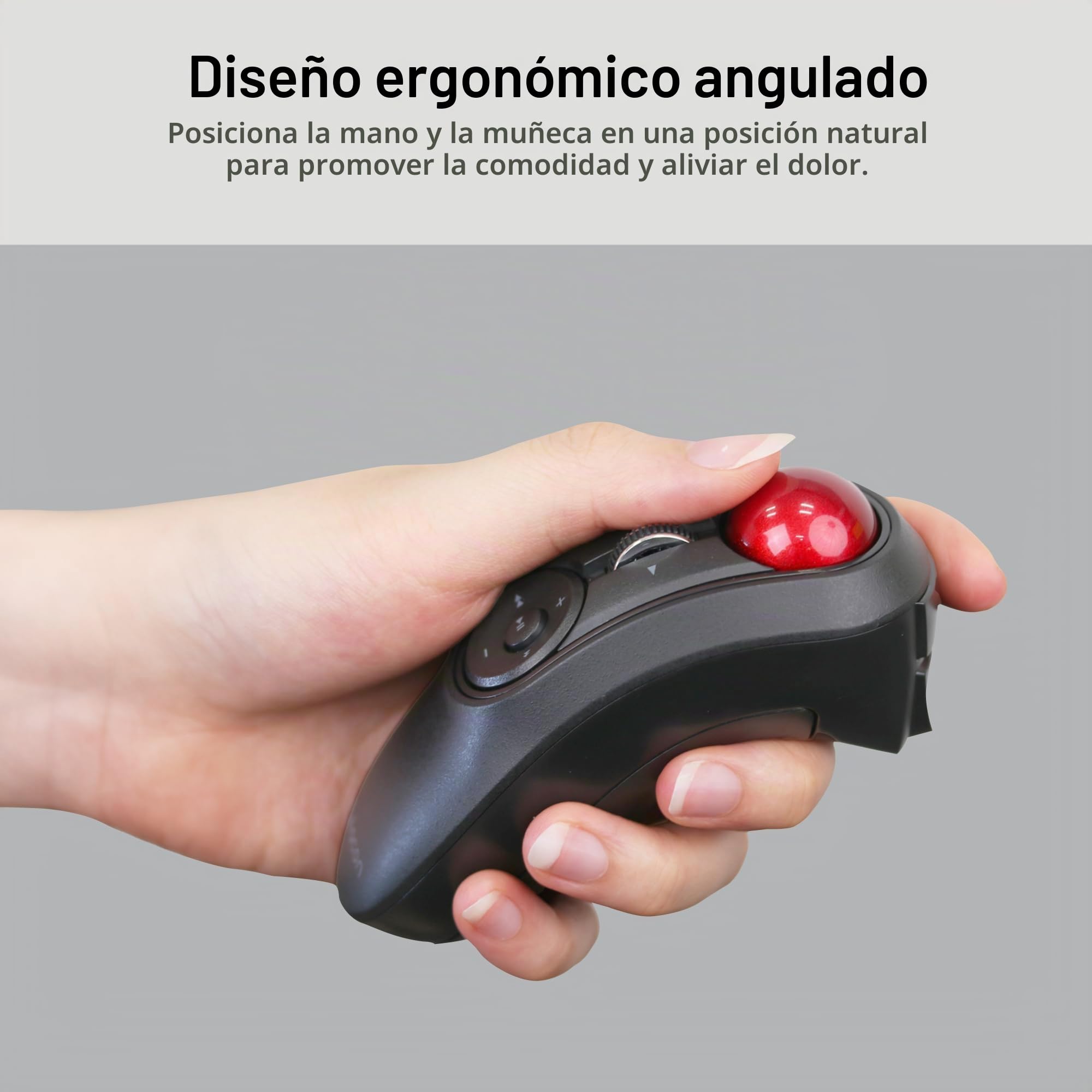 Elecom Ratón Trackball de Mano, Control ergonómico del Pulgar Bluetooth, ambidiestra, Sensor óptico de 10 Botones, Compatible con PC, portátil, Windows, Mac, iPad, Android, Relacon (M-RT1BRXBK)