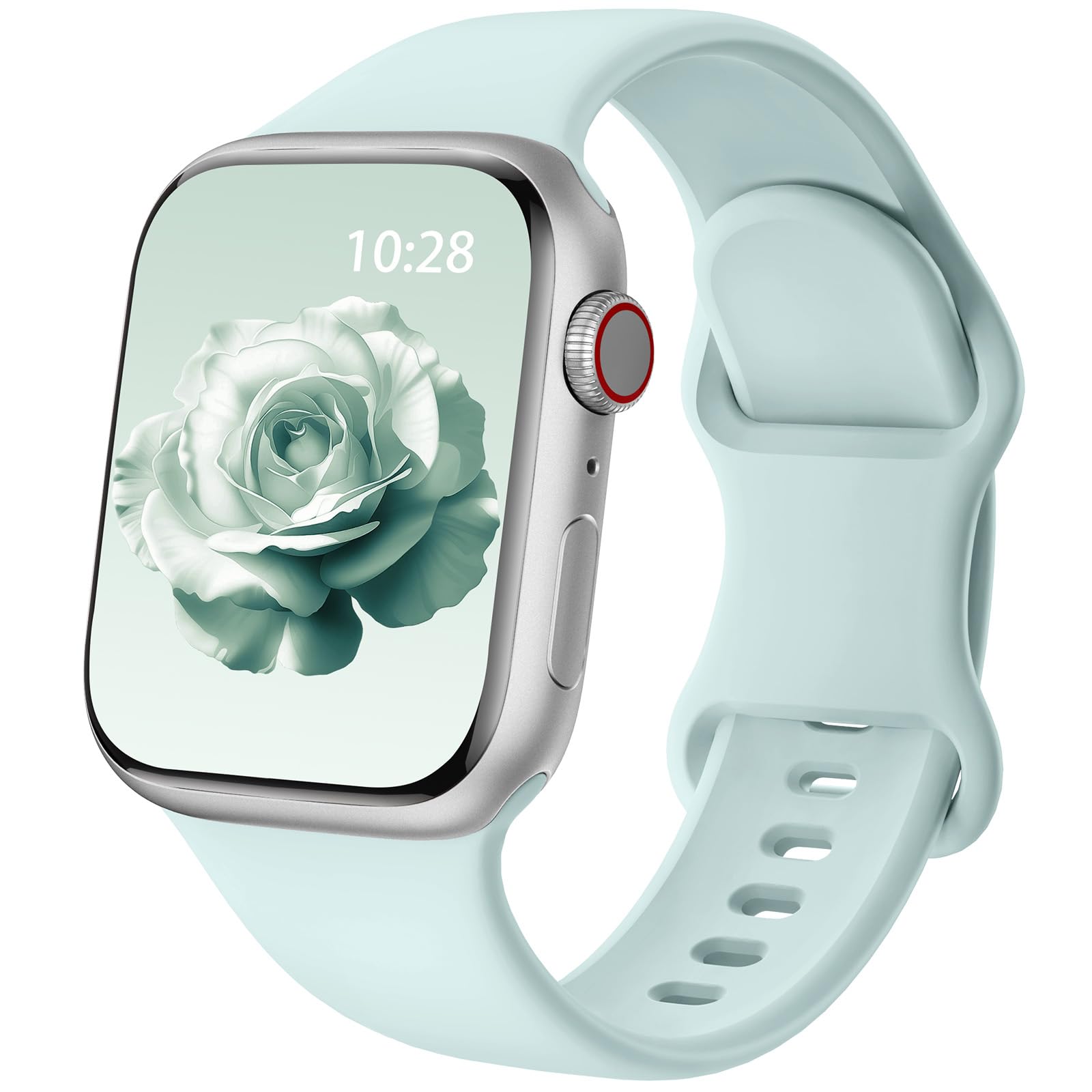 Patented Upgraded Silicone Strap Compatible with Apple Watch Straps 38mm 40mm 41mm 42mm(Series 10) for Women Men,Soft and Breathable Sport Watch Bands for iWatch Series 10 9 8 7 6 5 4 3 2 1 SE — view 42