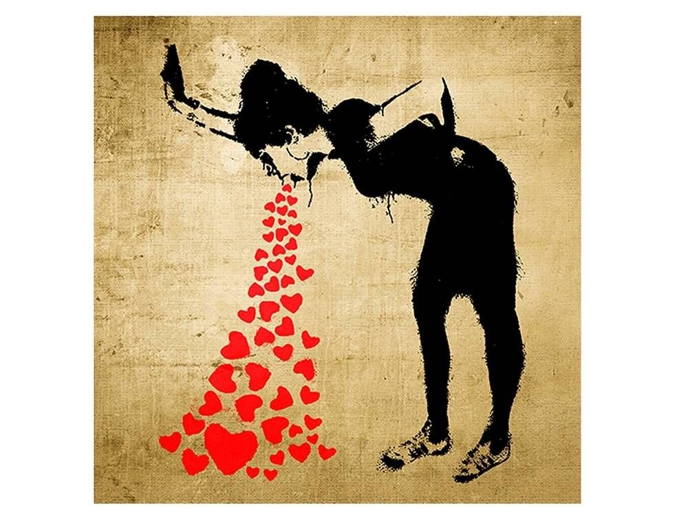 Amazon | Alonlineアート – Lovesickバンクシーキャンバスの印刷( 100