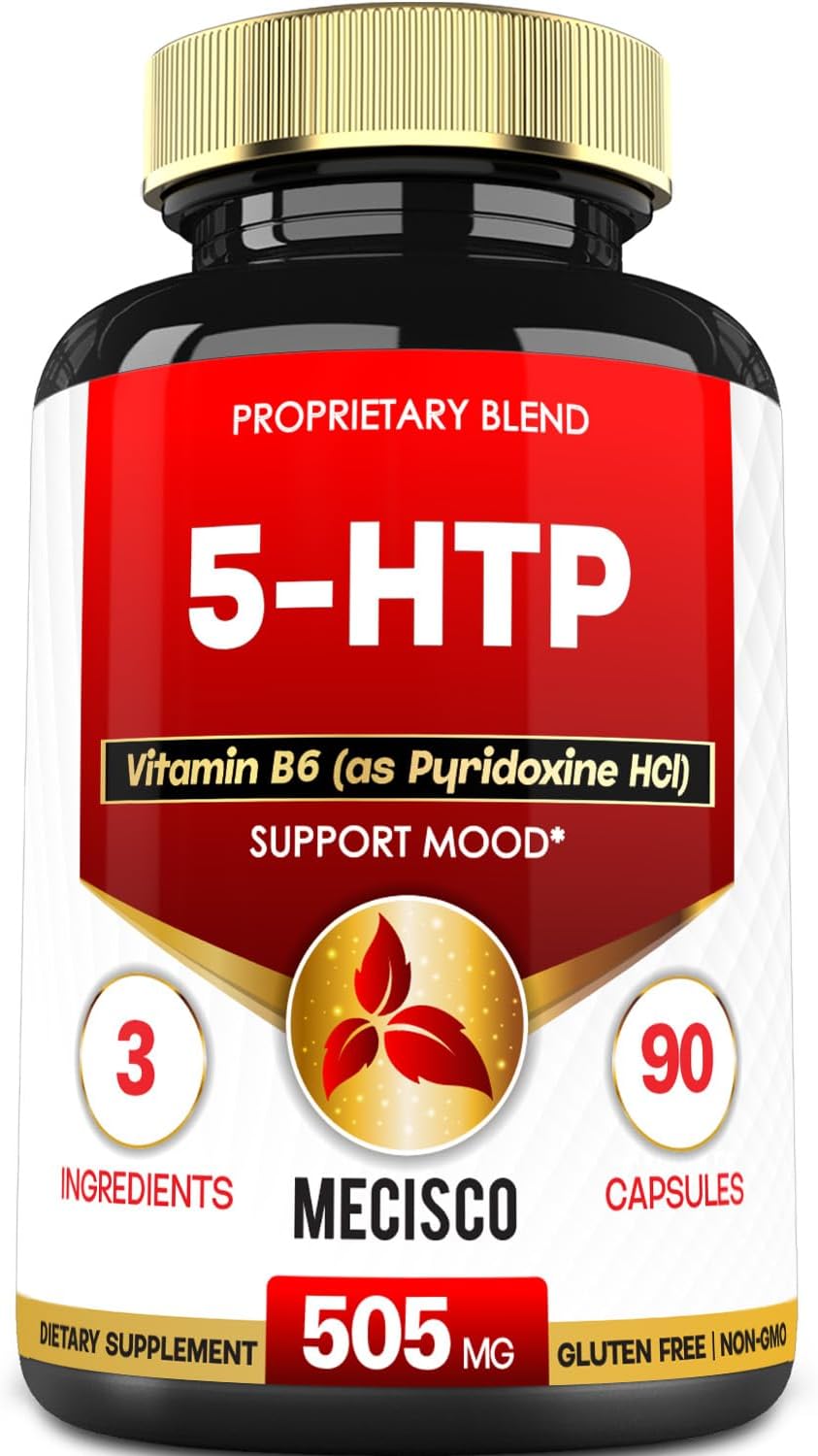 505mg 5HTP Supplement added Vitamin B6, LTryptophan 90 Capsules