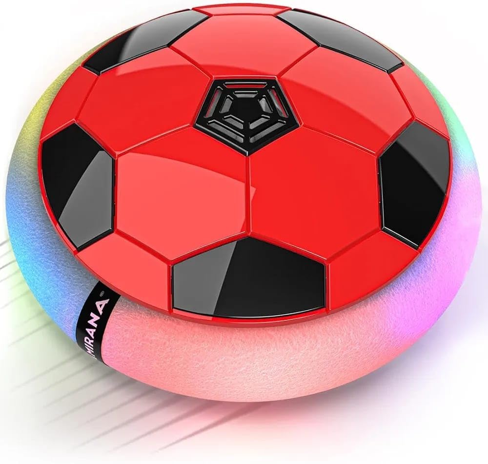 Premio Coppex Mirana USB Rechargeable Hover Football – Indoor Floating Soccer Ball with LED Lights, Perfect for Active Play, Multicolour