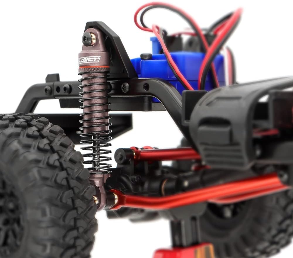 GLOBACT 52mm Aluminum Front & Rear Shocks for 1/18 TRX4M Upgrade Parts (4PCS Brown)
