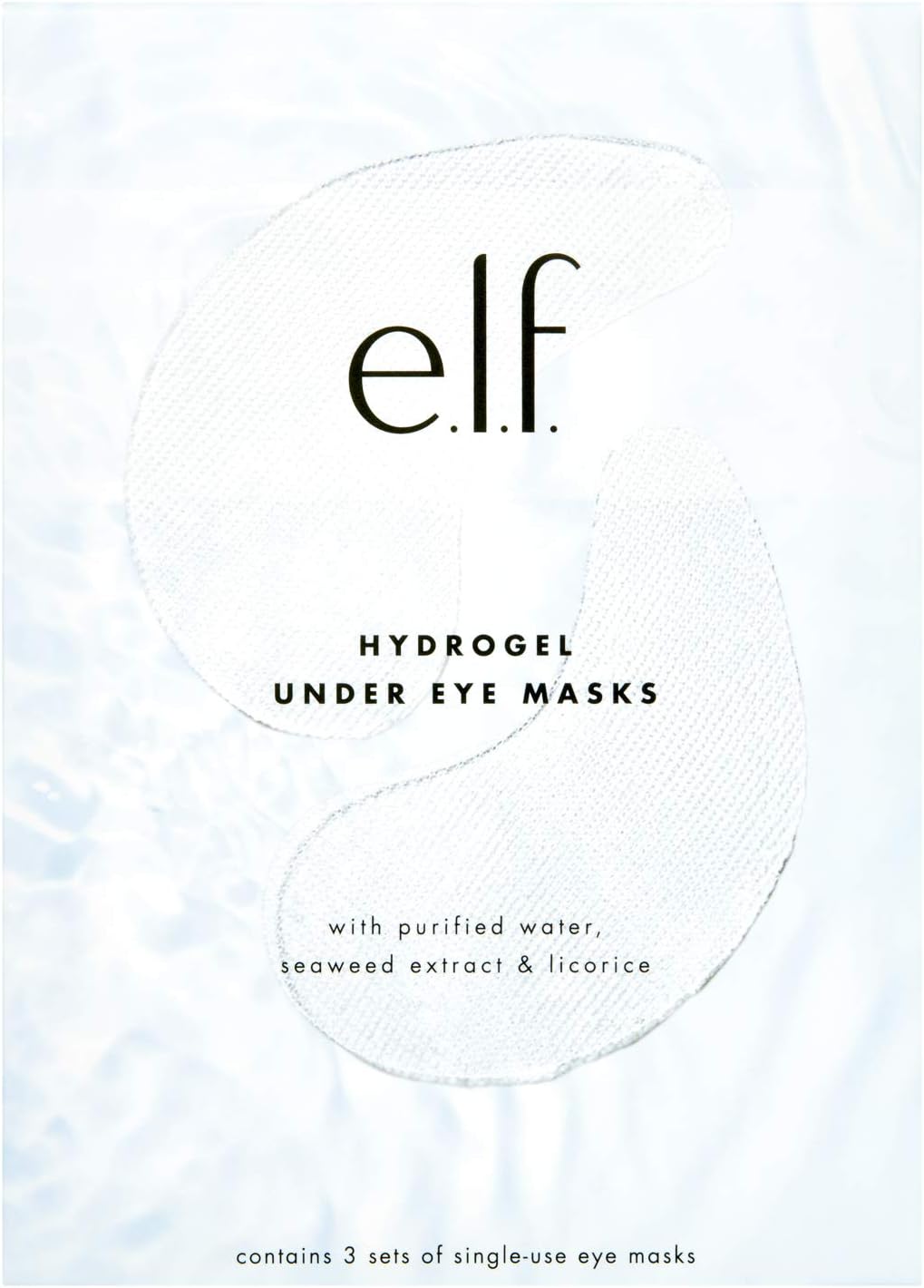 e.l.f. Cosmetics Hydrogel Under Eye Mask Moisturizing Formula, 3 Sets Of 2, 3 Count