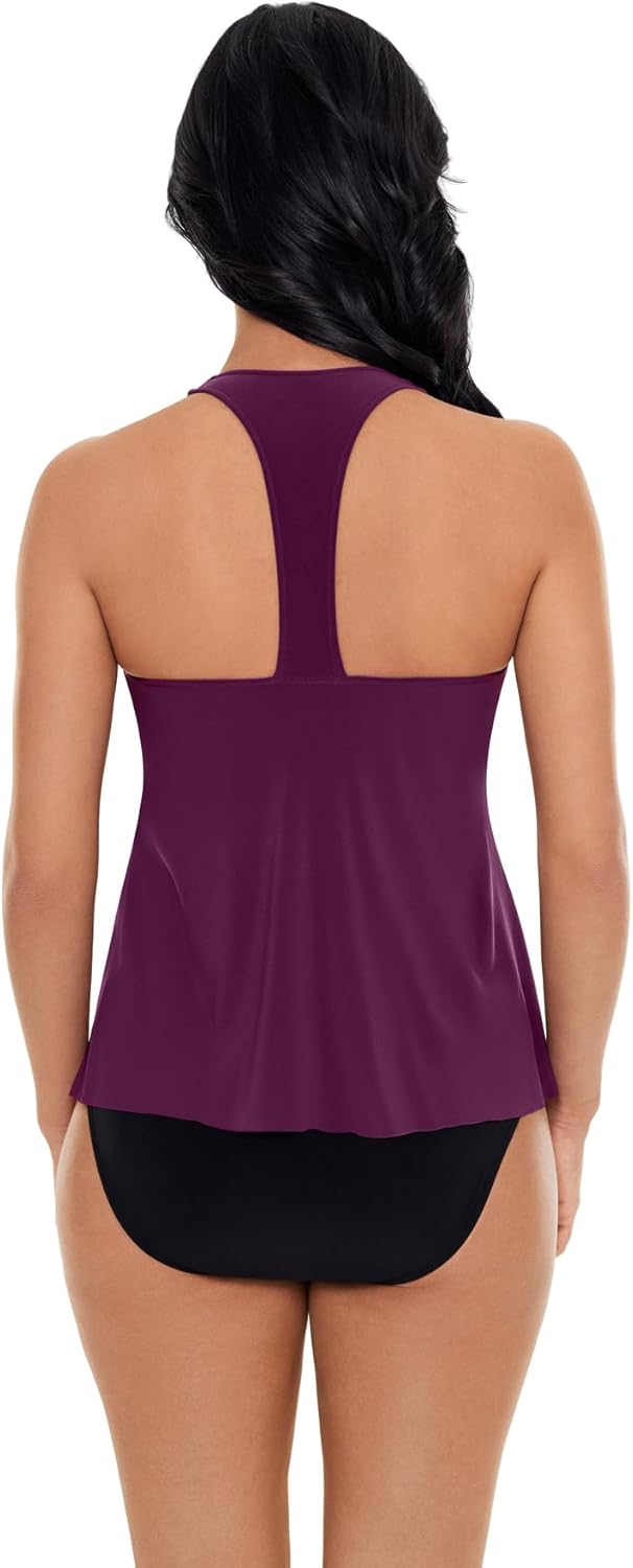 MagicSuit Women's Swimwear Solid Taylor Underwire Bra Removable Cup Tankini Top Separate